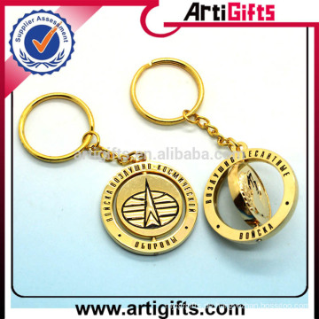 Artififts promotion drehbare metall keychain benutzerdefinierte